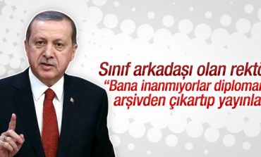 Cumhurbaşkanı Erdoğan'dan diploma açıklaması