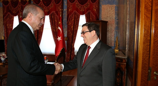 Cumhurbaşkanı Erdoğan, Küba Dışişleri Bakanı Parrilla ile görüştü