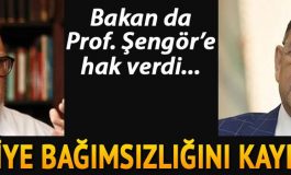Bakan, Prof. Şengör'e hak verdi: 'Katılıyorum, bağımsızlığımız gider'
