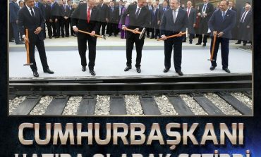 Cumhurbaşkanı Erdoğan, BTK çekicini Azerbaycan'dan hatıra aldı.