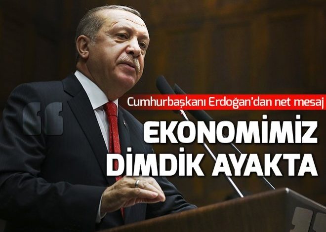 Cumhurbaşkanı Erdoğan: Ekonomimiz dimdik ayakta.