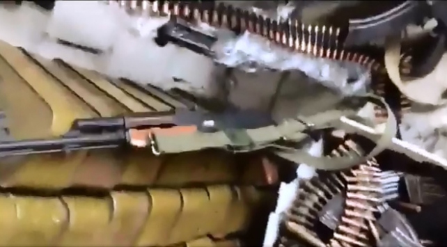 Afrin’de YPG/PKK’nın mühimmat deposu ortaya çıkarıldı
